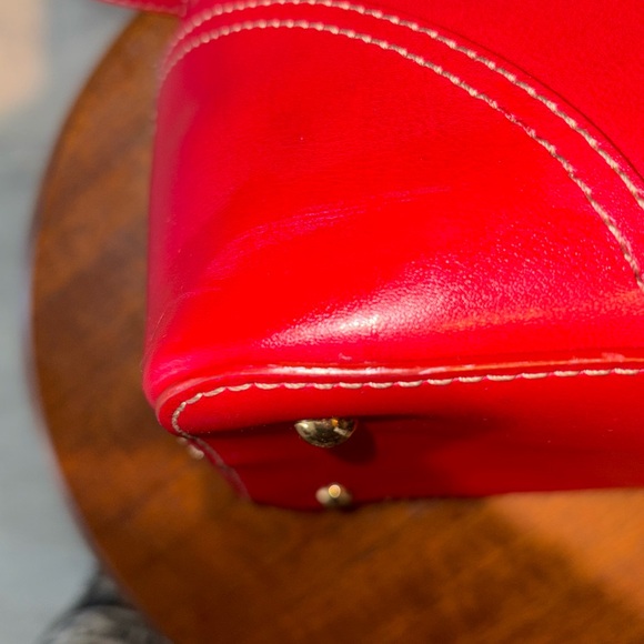 Ralph Lauren  shoulder bag  Crossbody  Satchel  leather Red excellent condition - Picture 12 of 16